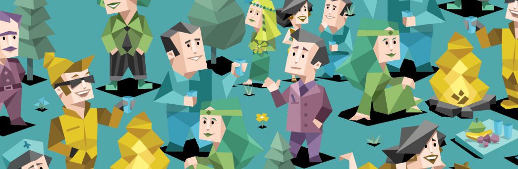 grote groep mensen samenwerken